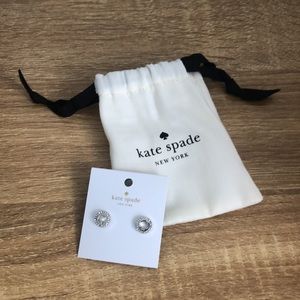 Kate Spade silver Spot the Spade earrings